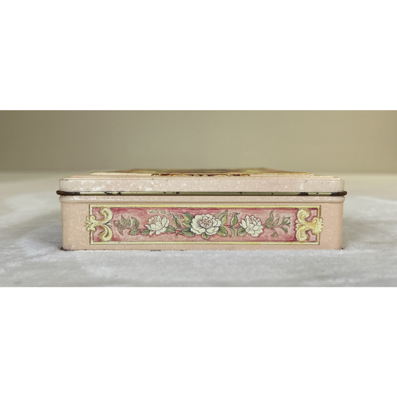 VTG Metal Tin Keller Charles of Philadelphia Flowers Floral Pink White Charity - Picture 4 of 11